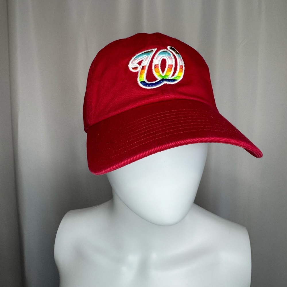 Washington Nationals Pride Baseball Cap with Embroidered Logo